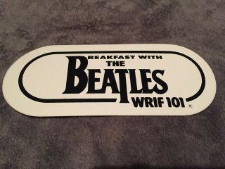 Vintage 1989 Breakfast With The Beatles Wrif 101 Detroit Radio Bumper Sticker