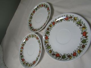 Centura By Corning Spice Of Life Saucers Set Of 3 - 6in