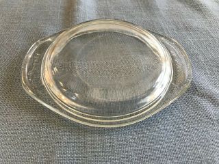 Pyrex Round Clear Cover 980 - C For 8 Oz Casserole Dish 5 - 1/2 " To Tabs X 4 - 3/8 "