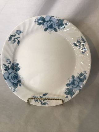 Vintage Corelle Blue Velvet Roses Dinner Plate 10 1/4 "