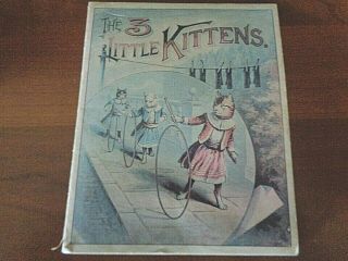 4 antique / Vintage Children ' s books - 3 Little Kittens - Pip Squeaks Trouble - ETC 2