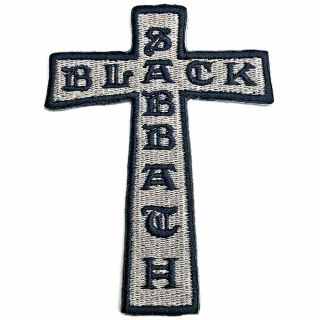 Black Sabbath Cross Patches [Set of 2] Heavy Metal Classic Rock Memorabilia Logo 2