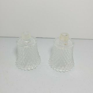 Clear Diamond Point Glass Peg Votive Sconce Candle Holders