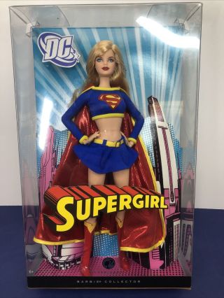 12” Mattel Barbie Doll Supergirl Silver Label Superman 2008 Dc Comics Nrfb