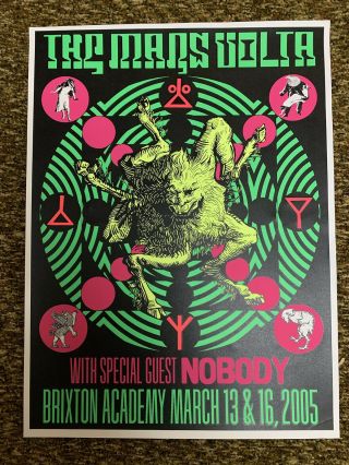 The Mars Volta At Brixton Academy Print/poster,  March 13,  16,  2005 Wsg Nobody Tmv