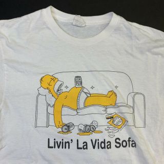 Vintage The Simpsons Shirt M Homer Cartoon Tv Graphic Film Movie Y2k 90s