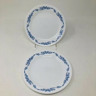 Set Of 2 Corelle Corning Cornflower Blue 7 1/4 " Salad Bread & Butter Side Plates