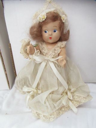Vintage 1940s Vogue Composition? Toddles Bride Doll 8 "