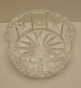 Vintage Waterford Crystal Ash Tray Candle Holder Moon And Stars Pattern