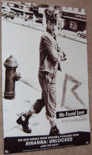 Rihanna Poster - - Promotional Poster - We Found Love - 11 X 17 Inches