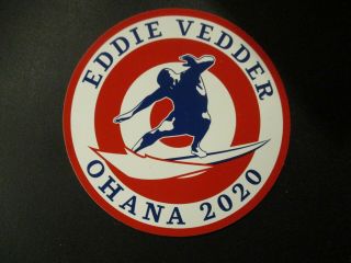 Eddie Vedder Sticker Pearl Jam Ohana Festival 2020 Tour Concert Merch Gig Cd Lp