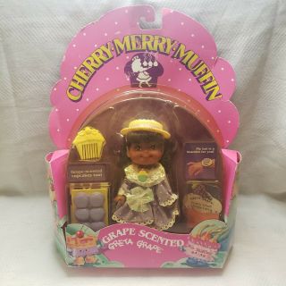 Vintage 1989 Cherry Merry Muffin Greta Grape Scented Doll Nrfb See Photos Rare
