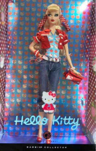 Barbie Hello Kitty Collaboration Doll Apple Tree 2008 Mattel Sanrio Japan