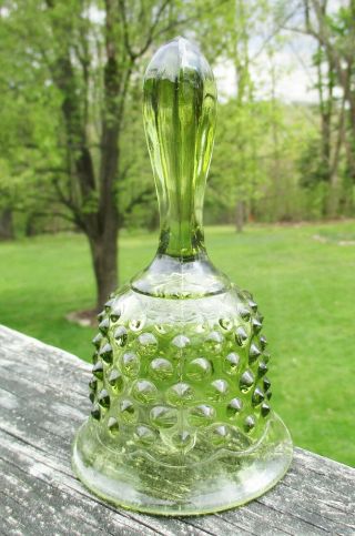 Vintage Fenton Colonial Green Hobnail Glass Bell 3667