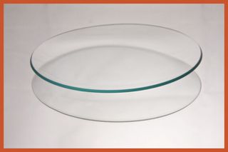 7 " Round Clear " Bent " Glass Plate 1/8