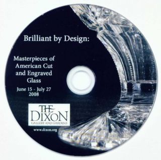 Dixon Gallery American Cut And Engraved Glass Dvd From 2008: Brilliant By Design