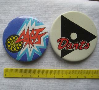 Darts Pop Rock And Roll Band Vintage 1970s Promotional Tin Pin Badges