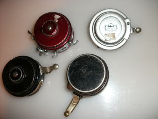 4 Vintage Fly Reels H - 1 Perrine Wards Dolphin No.  40