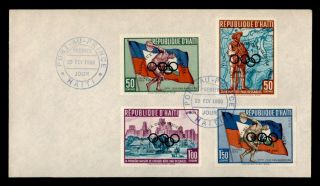 Dr Who 1960 Haiti Fdc Sports Olympics Ovpt Combo G05360