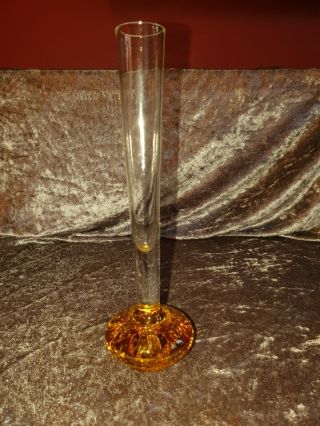 Whitefriar - Style Bubble Injection Peach/pink Glass Spill/bud Vase,  Paperweight
