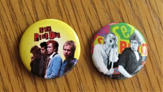Sex Pistols Set Of Two (2) Metal Button Badges Punk Wave Anarchy