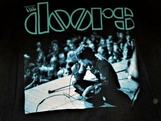 The Doors Jim Morrison On Stage Photo T Shirt - Black/green - Men 