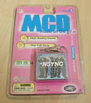1999 Nsync Mcd " Music On The Go " Official Singing Mini Cd: In Packaging.