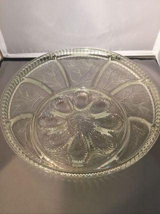 Indiana Glass,  Tree Of Life Deviled Egg Plate,  Relish Tray,  Vintage