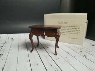 Miniature Dollhouse Vintage Rectangular Accent Side Table Sonia Messer 1:12