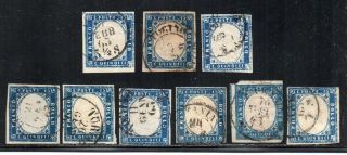 1863 Italy 15c Rare Color Stamps Lot $5300.  00,  3 Certificates,  Look