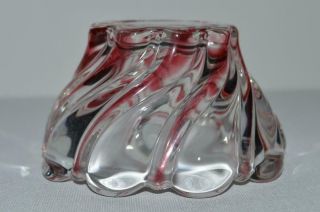 Vintage Mikasa Peppermint Red Swirl Bowl Candy,  Nut,  Trinket Dish made in Germany 3