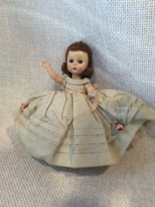8” Vintage Madame Alexander Kins Doll.  (auburn Color Hair) Tagged Dress.