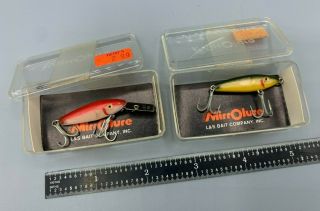 Vintage L&s Mirro Lures 1m26 And Tm19 W/box And Inserts