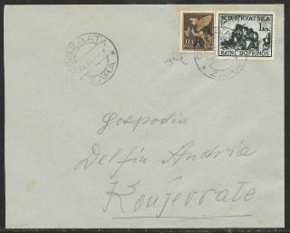 Croatia / Ndh Hrvatska - 1944 Reoccupation Of Dalmatia Overprint On Italy Stamp