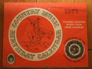 1971 Country Music Birthday Calendar - Horoscopes Of The Stars Tammy Wynette
