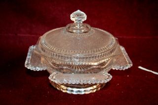 Wonderful EAPG Covered Butter Dish - ALBION Pattern - Bryce Walker ca.  1881 2