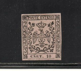 1857 Italy Modena Sa 9f " Cnet " Instead Of Cent Variety $6700.  00