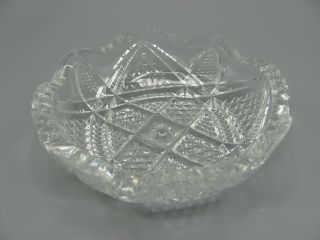 Us Glass Berry Bowl Pennsylvania 15048 Diamond Point Arches Zipper Circa 1897