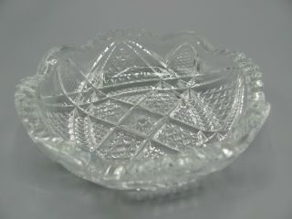 US Glass Berry Bowl Pennsylvania 15048 Diamond Point Arches Zipper circa 1897 3