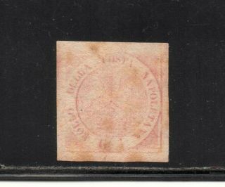 1858 Italy Two Sicilies Naples Sa 1 1/2gr Rosa Chiaro $8550.  00