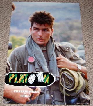 Charlie Sheen Platoon Vietnam War Movie Merchandised Poster 1986 Osp Hot Guy