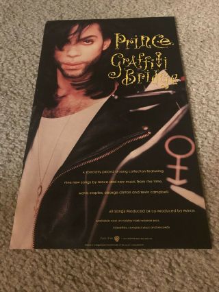 Vintage 1990 Prince Graffiti Bridge Album Print Ad Rare