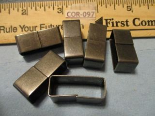 From Old Saddle Shop 6 Antique Silver Buckle Keepers 2
