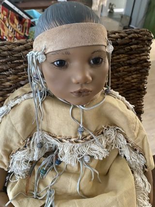 Annette Himstedt Indian Doll Puppen Kinder 25 Inches Box