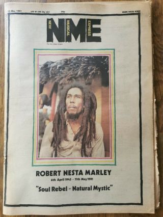 Nme Newspaper May 16th 1981 Bob Marley Tribute Edition