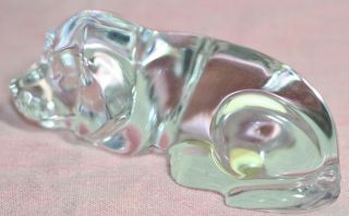 24 Lead Crystal Glass Sleeping Dog Figurine Paperweight W.  Germany