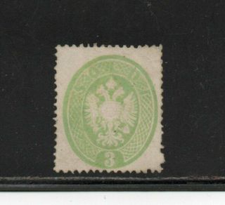 1863 Italy Lombardy - Venetia Sa 37 3s Verde $13300.  00