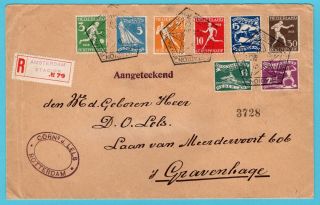 Netherlands R Cover 1928 Amsterdam Olympic Games Special R Label To The Hague