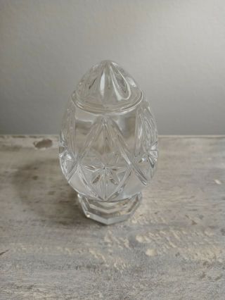 Collectible Bleikristall Germany 24 Lead Crystal Glass Egg Paperweight