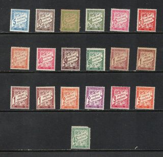 France J29 - J45a 1893 - 1941 Postage Due Set Fvfnhh,  Cv $1221 (2019),  See Desc